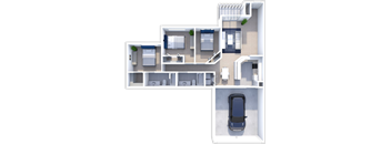 three bedroom floor plan at shoreline landing