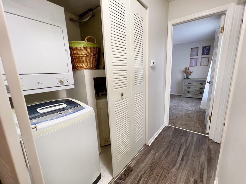 apartment with washer and dryer