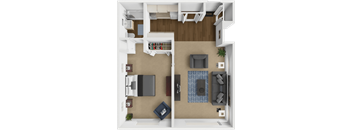 one bedroom floor plan at shores of roosevelt