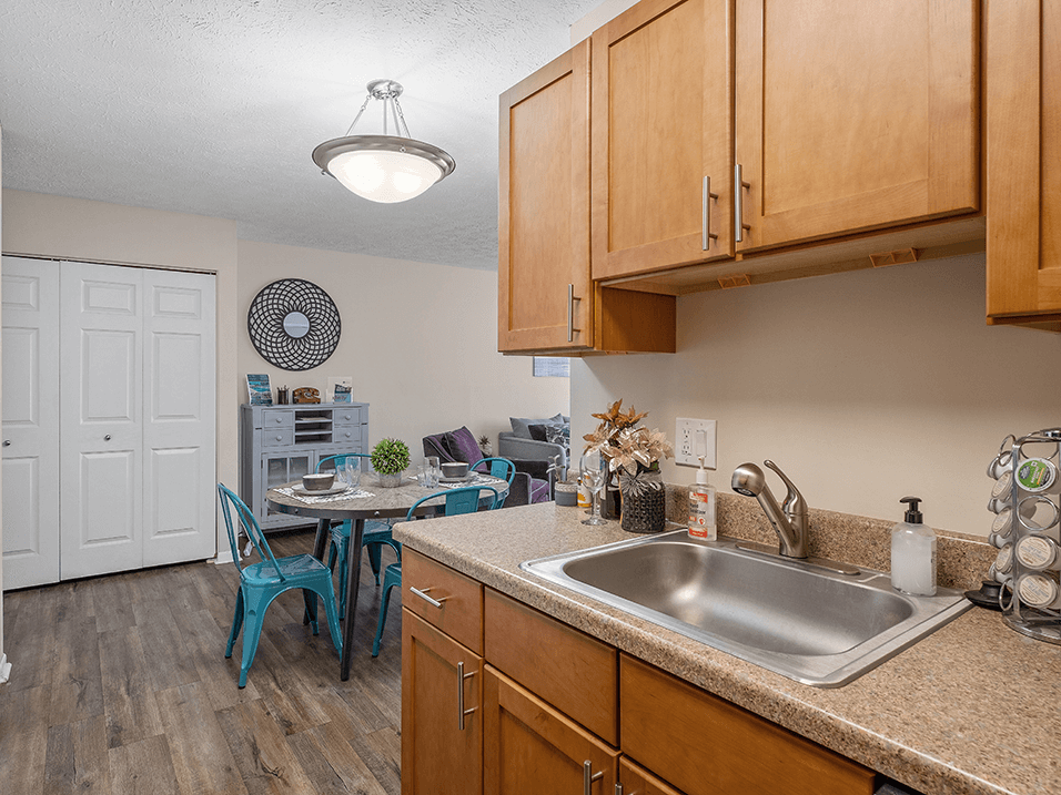 kitchen with sink and cupboards