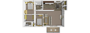 two bedroom floor plan layout at summerhouse square apartments