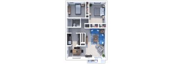 2 bedroom, 1 bath, Breckenridge floor plan at Retreat at Seven Trails