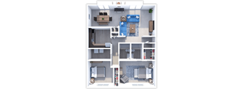 2 bedroom, 2 bath, Vail floor plan at Retreat at Seven Trails