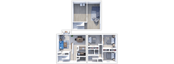 3 bedroom, 1 and a half bath, Alpine floor plan at Retreat at Seven Trails