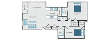 a blueprint of a floor plan of a house
