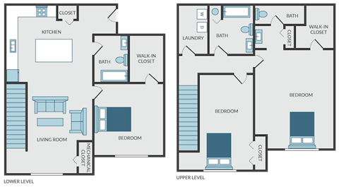 the blueprint of a floor plan of a house with bedrooms and baths