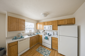 Kitchen area in apartment at Silver Lake Hills in Fenton, MI
