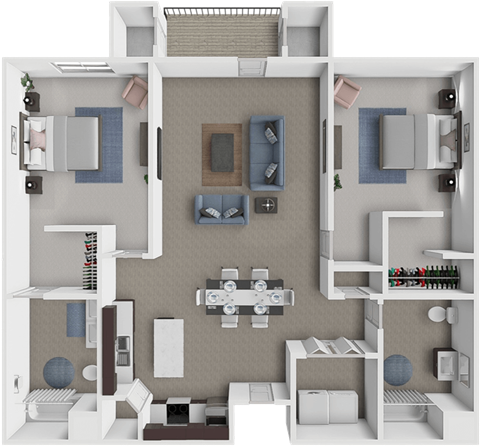 2 bedroom, 2 bathroom apartment at The Chateau in Minot, ND