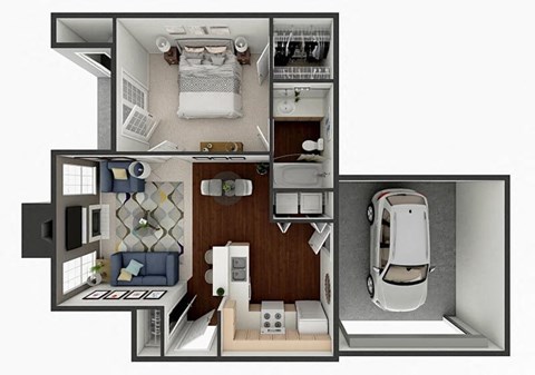 1 bedroom apartment floor plan