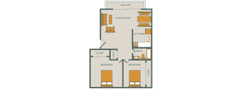 2 Bed 1 Bath