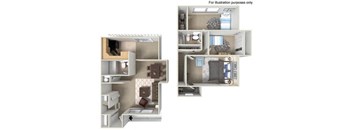 3 bedroom townhome floor plan