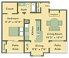 one bedroom apartment floor plan