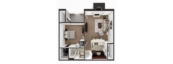 1 bedroom 1 bath apartment floor plan
