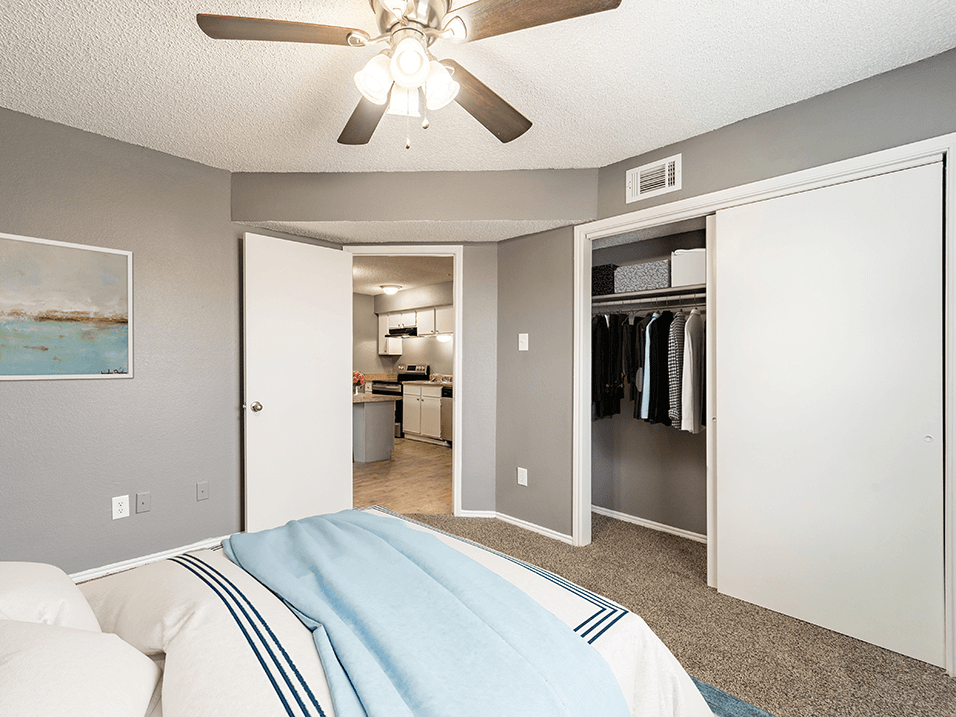 Large closets in bedroom at Summit on the lake