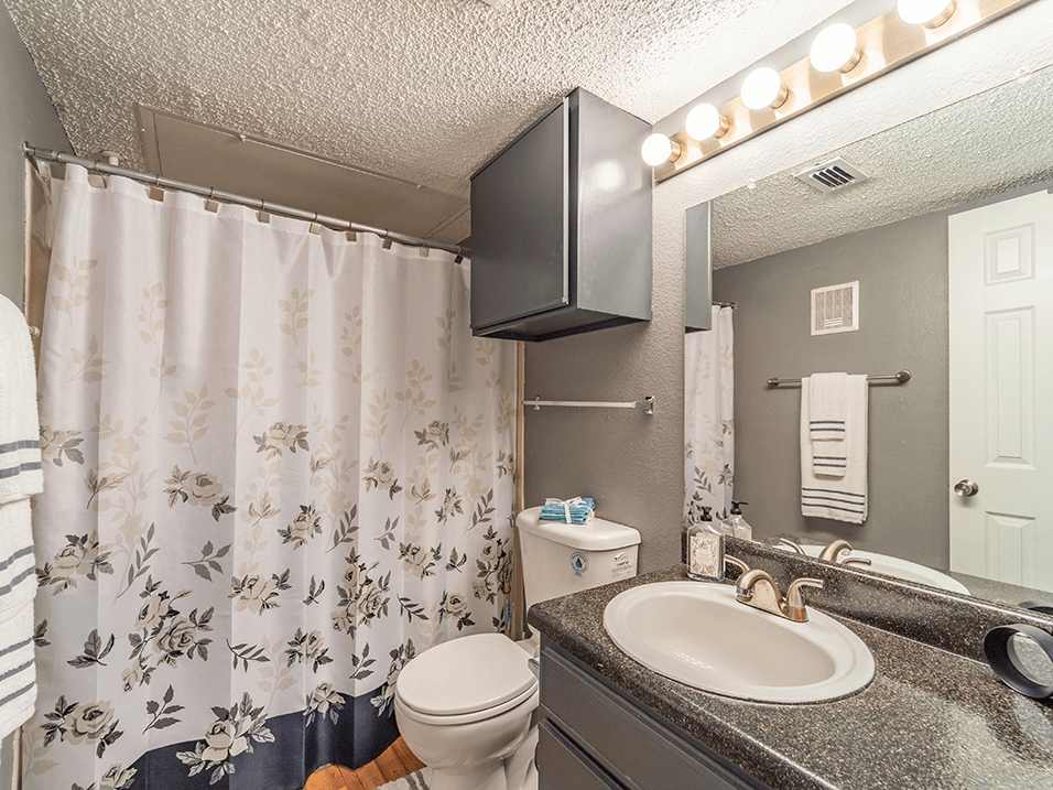 full bathroom in 1 bedroom 1 bathroom apartment