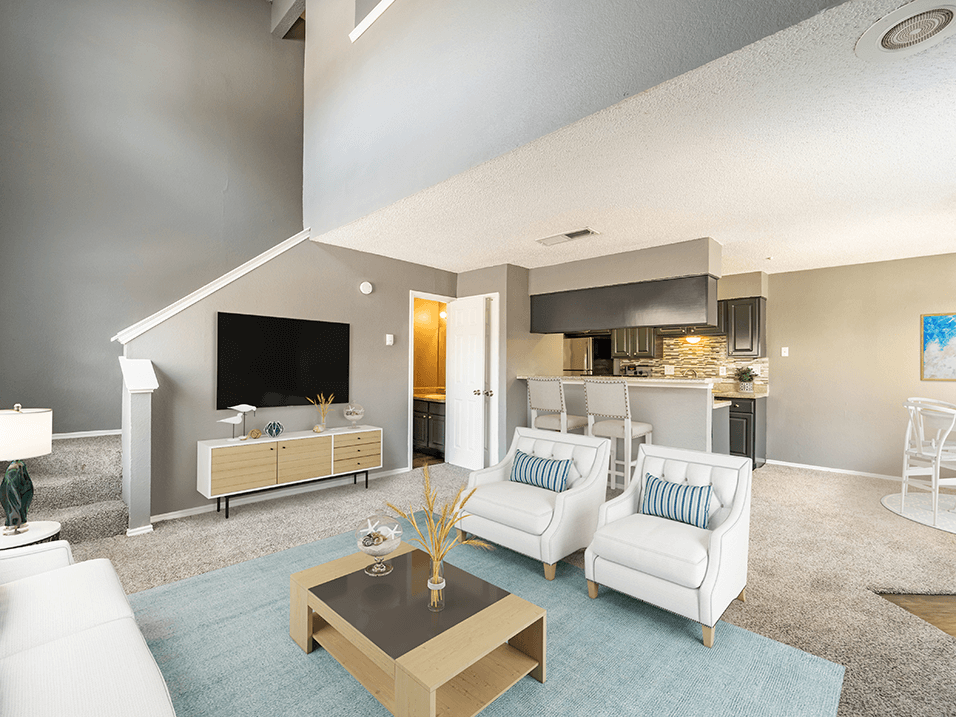 vaulted ceiling apartment at summit on the lake