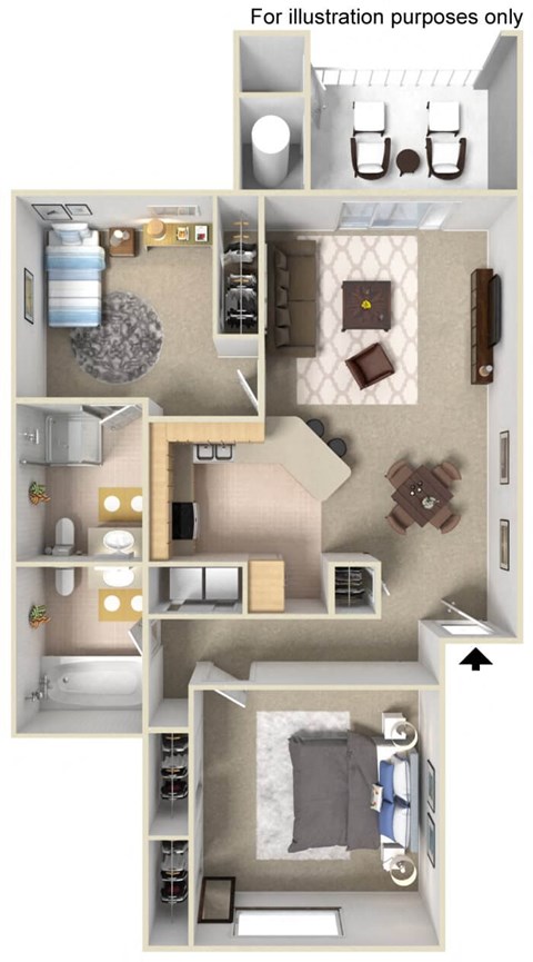 2 bedroom apt floor plan