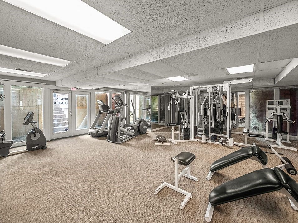 apartment complex with fitness center