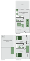 2 bedroom townhome floor plan at the brookeville apartments