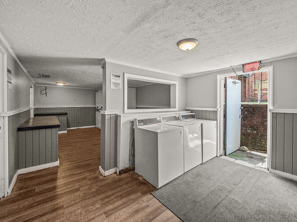 apartments complex with laundry facility