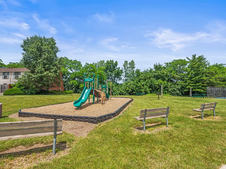 apartment complex with playground