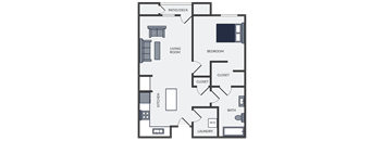 a floor plan of a bedroom apartment