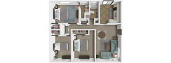 The Colonial apartments Bedford floor plan