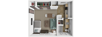 The Colonial apartments Spencer floor plan