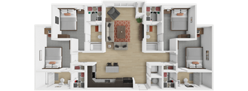 The Depot 4 bedroom, 4 bath floor plan