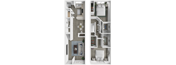 a floor plan of a 2100 sq ft apartment