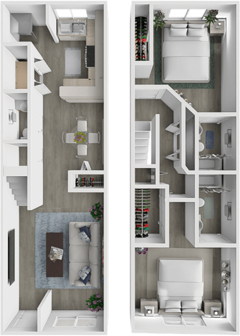 a floor plan of a 2100 sq ft apartment