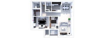 one bedroom floor plan at the heights apartments