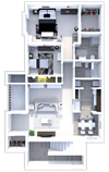 two bedroom floor plan at the heights apartments