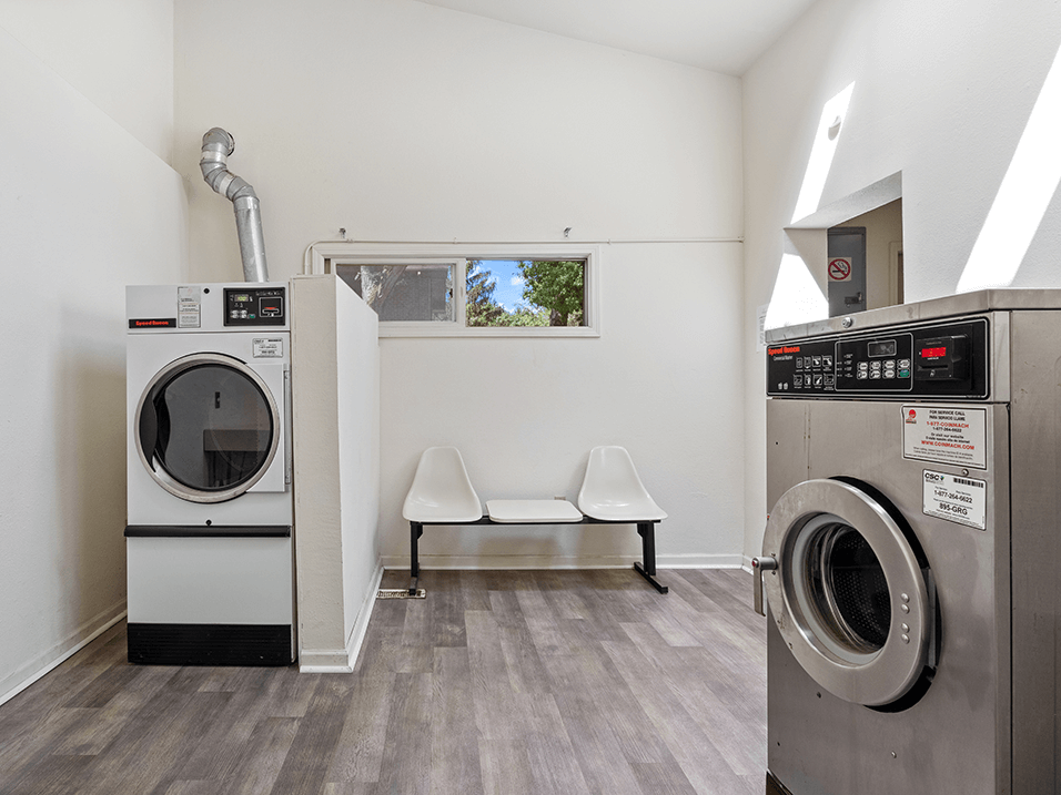 a washer and dryer in a laundry room