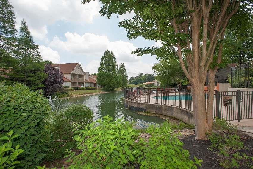 Beautiful Lake at Woods of Post House Apartments in Jackson, TN