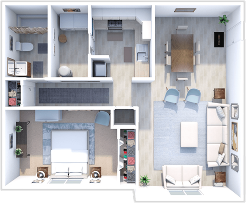 1 bedroom apartment floor plan