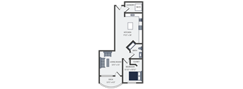a floor plan of a bedroom apartment