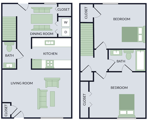 2 bedroom townhome