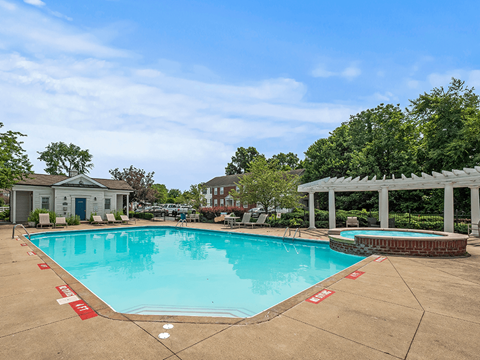 apartment complex with pool