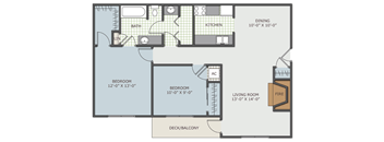 floor plan of two bedroom apartment