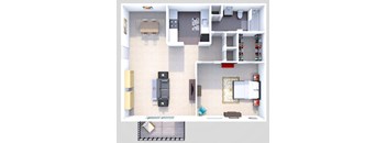 One Bedroom Floor Plan