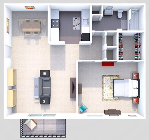 One Bedroom Floor Plan
