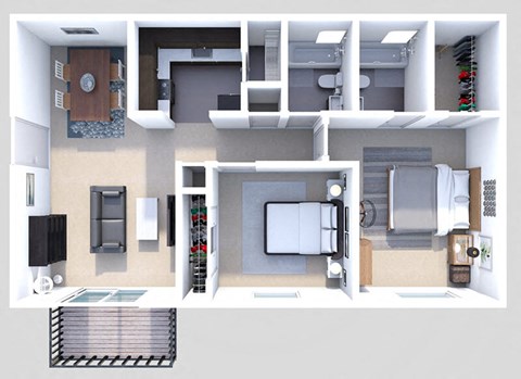 Two Bedroom Floor Plan