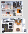 Three Bedroom Townhome Floor Plan