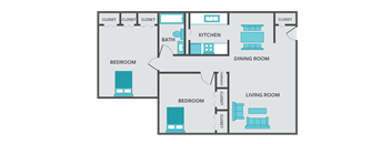 cottage 2 bedroom floor plan