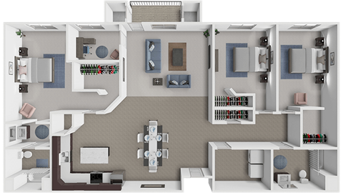 3 bedroom, 2 bathroom apartment at The Chateau in Minot, ND