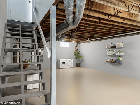apartment with Unfinished Basement