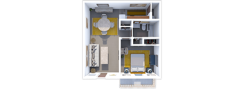 1 bed 1 bath floor plan at venice heights