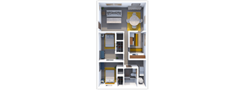 2 bed 1 bath floor plan at venice heights