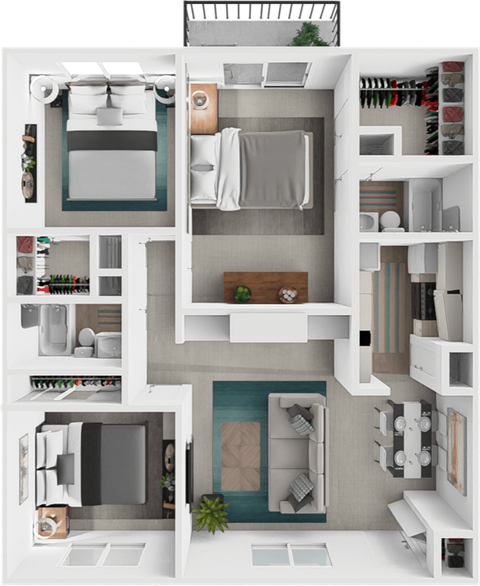 a floor plan of a house with a bedroom and a bathroom